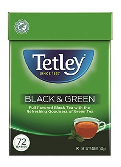 Buy Tetley Tea Bags, Black and Green, 72 Count (Packaging may vary) in UAE