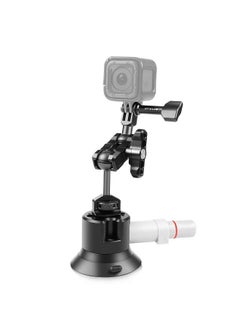 اشتري PULUZ PU845B Suction Cup Mount for Action Camera Suction Camera Mount Bracket Dual 360° Rotatable Ballheads Replacement for GoPro Hero 11/10/9/8, Osmo Action 3/2 في الامارات