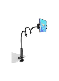 Buy Tablet Stand Holder/Mount Holder Clip with Grip Flexible Long Arm Gooseneck Compatible with ipad/iPhone/Nintendo Switch/Samsung Galaxy Tabs in Saudi Arabia