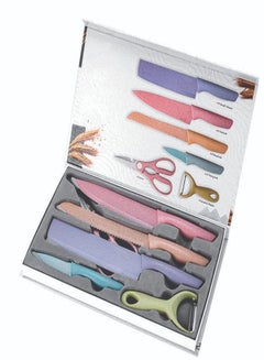 Buy 6-Piece Kitchen Knife Tool Set Multicolour in UAE
