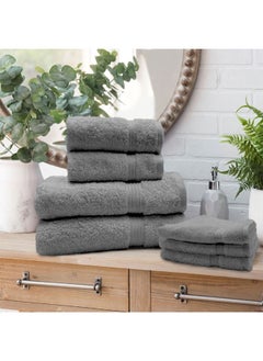 Buy Home Essentials (Charcoal) Luxury Bath Sheet (90 x 180 Cm -Set of 1) 100% Cotton, Highly Absorbent and Quick dry with Horizontal Striped Dobby -550 Gsm in UAE