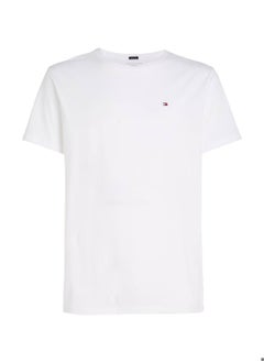 Buy Men's Organic Cotton T-Shirt Lounge, White in UAE