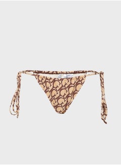 Buy Printed Side Tie Bikini Bottom in Saudi Arabia