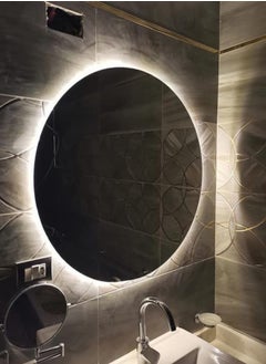 Buy Illuminated bathroom mirrors, size 50 cm, circular in Egypt