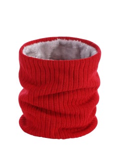 Buy Winter Double-Layer Thermal Knit Neck GaiterRed Red in Saudi Arabia