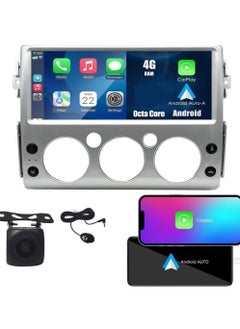 Buy Android Car Stereo For Toyota FJ Cruiser 2008-2020 12.3 Inch 4GB RAM Support Apple Carplay Android Auto Wireless QLED Touch Screen DSP Fast Interface AHD Camera Included SIM Card Support Bluetooth in UAE