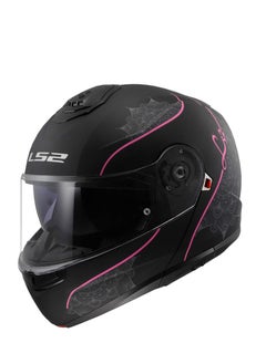 Buy LS2 FF908 Strobe II Modular Racing Helmet - Color Matt Black Pink - Size XL in Egypt