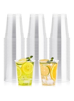 Buy 100 Pack 12 OZ Disposable Clear Plastic Cold Party Drinking Cups - Ideal for Fruit, Ice Cream, Cupcakes, and Iced Cold Drinks in Saudi Arabia