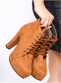 Buy Boot Stylish Suede Lace-up  R-2 - Havan in Egypt