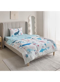 اشتري Joy Sea World Marine 2-Piece Cotton Twin Comforter Set 160 x 220 cm في السعودية