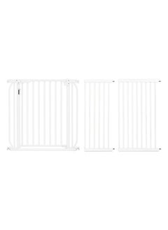 Buy Metal Safety LED Gate With 30 cm + 45 cm Extension - White in UAE