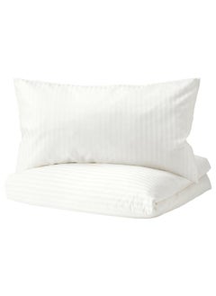 Buy Duvet Cover And Pillowcase White 150X200 And 50X80 Cm in Saudi Arabia