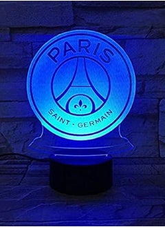 اشتري Five Major League Football Team 3D LED Multicolor Night Light Touch 7/16 Color Remote Control Illusion Light Visual Table Lamp Gift Light Team Paris في الامارات