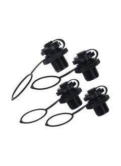 Buy SYOSI Air Valve Replacement, 4Pcs Kayak Raft Plug Replacement, Inflatable Boat Spiral Air Plug Boston Valve, for Kayak Rubber Dinghy Pool Boat Airbeds, Black in Saudi Arabia