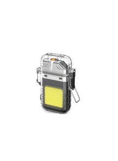 اشتري 2 in 1 Keychain LED Rechargeable Flashlights with Lighter, Magnet Base, Portable Emergency COB Light for Outdoor Hiking, car Emergency light… في مصر