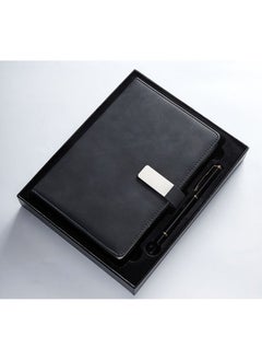 Buy A5 Hard Cover Compact Ruled Notebook 200 Pages with Pen Gift Box in Saudi Arabia