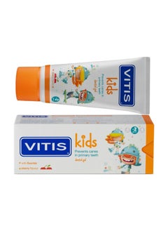 اشتري Vitis Kids Cherry Toothgel toothpaste for healthy baby teeth 50ml x 2years+ في الامارات