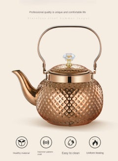 Buy Tea Pot Tea Kettle Stovetop Kettle Food Grade Stainless Steel 1.6L in Saudi Arabia