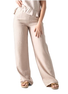 Buy Beige Wide Leg Trousers in Egypt