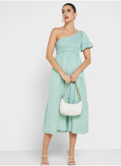 Buy Ruched One Shoulder Dress in Saudi Arabia