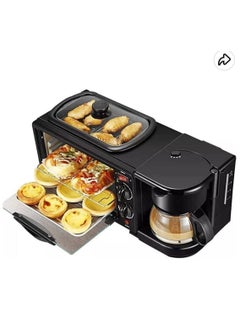 اشتري Breakfast Machine Multifunctional ９L Electric Oven， Mini Small Home Toaster Home Multi Functional Three-In-One Automatic Breakfast Coffee Machine Air Fryer في الامارات