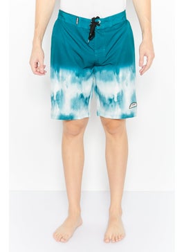 اشتري Men Tie Dye Swim Shorts, Green في الامارات