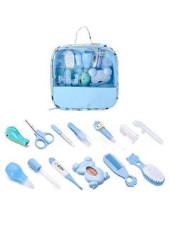 Buy Blue Baby Grooming Kit Baby Care Kit Newborn Baby Gift Portable Infant Healthcare Set (13 Pieces) in UAE