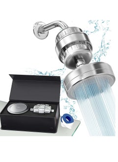 Buy 20 Stage Shower Filter Luxury Filtered Head Set for Hard Water Removes Chlorine and Harmful Substances Showerhead High Output in UAE