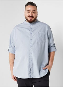 اشتري Men Plus Size Premium Slim Fit Casual Pure Cotton Shirt في السعودية