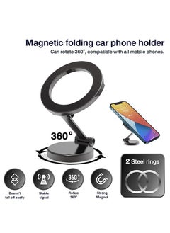 Buy 360 Degree Rotation Foldable Smart Car Phone Holder Compatible with Magsafe for iPhone 15/14/13 in Saudi Arabia