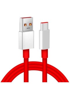 Buy "Ultra-Fast USB Type-C Charging Cable – Compatible with OnePlus 11, 10T, 9RT, 8T, and More (Bold Red)" in UAE