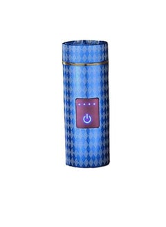 Buy Padom Arabic Electric Bakhoor cylindrical Burner Brass Mini Usb Metal Electronic Incense Burner Dukhoon Blue in UAE