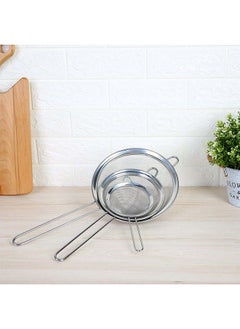 Buy Jake Conical Strainer Stainless Steel Colander For Cleaning Fruits And Vegetables For Boiled Food Drain Rinse Steam Or Cook For Kitchen L24Xw10.5Xh4Cm - Silver in UAE