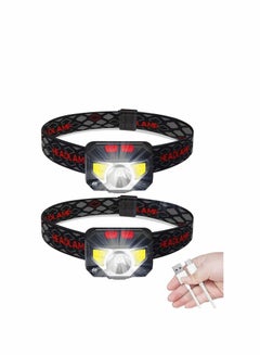 Buy LED Head Torch USB Rechargeable Headlamp Headlight 2 Pack Ultra Bright Headtorch Lamp with IPX45 Waterproof for Running Camping Hiking Climbing Kids in UAE