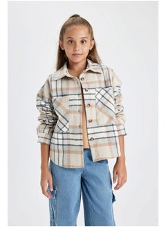 Buy Girl Shacket Woven Long Sleeve Shirt in Egypt