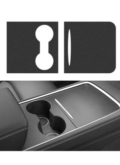 Buy Center Console Wrap Kit for Tesla Model 3 / Model Y 2021 Matte Black Console Cover Interior Trim Wrap Kit for Tesla 2021 Accessories (Black) in UAE