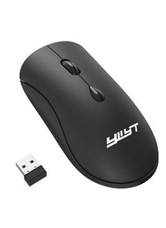 Buy G864 2.4G Wireless Mouse Ergonomic Design 3-gear Adjustable DPI Built-in 500mAh Rechargeable Lithium Battery Black in UAE