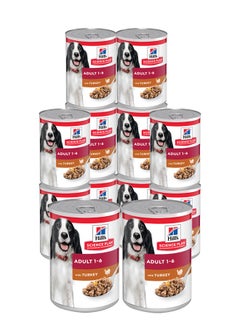 Buy Adult Dog Food With Turkey - 12x370g in UAE