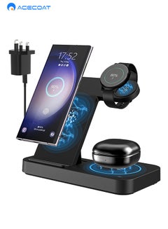Buy Wireless Charging Station for Samsung and Android Multiple Devices 4 in 1 Foldable fast wireless Charger Dock Stand for Phone Galaxy Z Flip 4/3 Z Fold S23 S22 S20 Ultra, Galaxy Watch 5/4/3 Galaxy Buds in Saudi Arabia