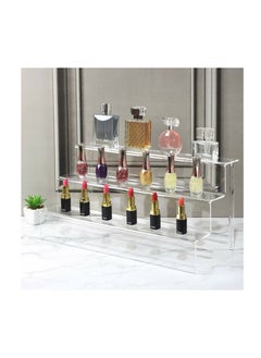 Buy Creative Planet Acrylic Display Riser Shelf Cupcake Stand Display for Showcase Decoration, Dessert & Pastry Table, Spices Organizer, Figurines (3 Steps Acrylic Display Riser Shelf 1) in UAE