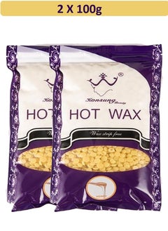 Buy Pack of 2 Hot Wax Beans For Hair Removal, Honey- 2 X 100g in UAE