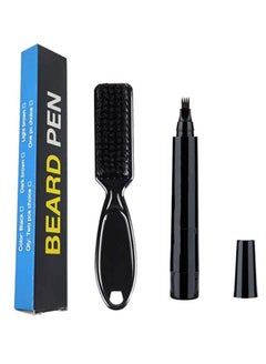 اشتري Men's New Beard Filler Pencil Pen and Brush Kit, Barber and Salon Beard Care Kit for Men (Dark Brown) في الامارات