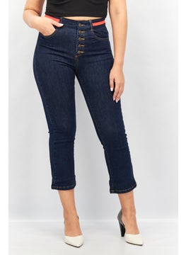 اشتري Women Regular Fit Washed Stretchable Denim Jeans, Blue في الامارات