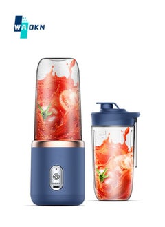 Buy Cordless Portable Juicer, Electric Blender for Home (USB Rechargeable), 6 Stainless Steel Blades Mini Portable Travel Smoothie Maker, Fruit & Shakes - 400ML in Saudi Arabia