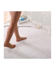 Buy 12PCS Bath Mat, Non Slip Shower Mat, Bathroom Mats Bathroom Rugs, Interlocking Soft PVC Floor Mats, DIY Floor Mat with Drain Holes for Home Kitchen Bathroom Shower Pool Balcony (A-White) in UAE