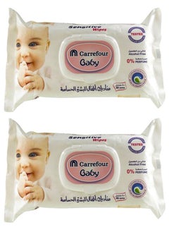 Buy Baby Sensitive 80 Wipes Pack of 2 in UAE