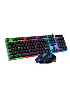 اشتري G21 Keyboard Wired USB Gaming Mouse Flexible Polychromatic Led Lights Computer Mechanical Feel Backlit Keyboard Mouse Se في السعودية