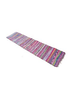 Buy Bazaar Misr Hand Made Kilim Rag Rug - Multi Color 70 X 400Cm Outdoor Kitchen Bathroom in Egypt