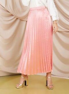 Buy Solid Pleated Maxi Skirt in Saudi Arabia