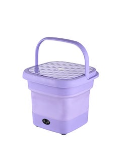 اشتري Portable Folding Washing Machine for Clothes Socks Underwear Mini Electric Barrel Laundry Cleaning Machines Centrifugal Washer for Travel Dormiotry Office في الامارات